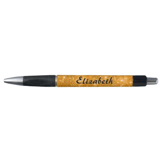Gold Glitter Personalized Pen (Front)