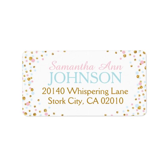 Gold Glitter Pink Blue Twin Sprinkles