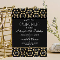 Gold Glitter Poker Chip Casino Night Party