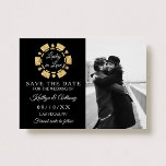 Gold Glitter Poker Chip Casino Wedding Photo Save The Date<br><div class="desc">Celebrate in style with these modern and very trendy wedding save the date cards. This design is easy to personalize with your own special photo & wording and your guests will be thrilled when they receive these fabulous cards. Matching can be found in the collection.</div>