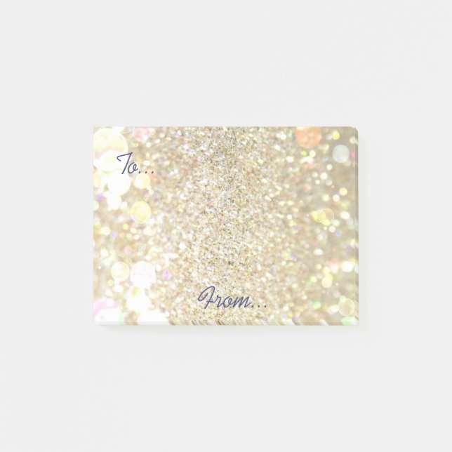 Gold glitter post it notes (Front)