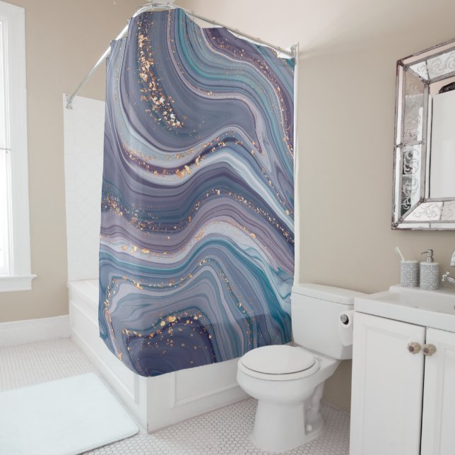 Gold Glitter Purple Marble Stone  (In Situ)