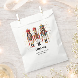 Gold Glitter Red & Blue Nutcracker Baby Shower Favour Bag