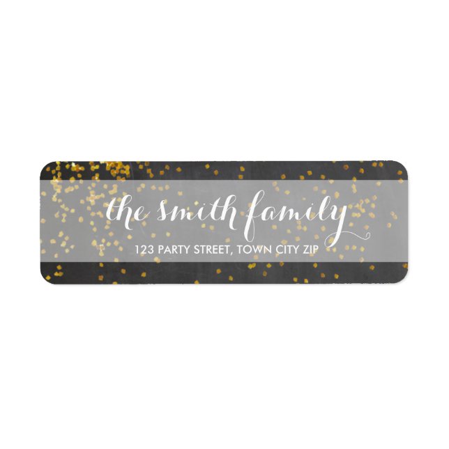 Gold Glitter Return Label (Front)