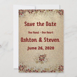 Gold & Glitter Save The Date