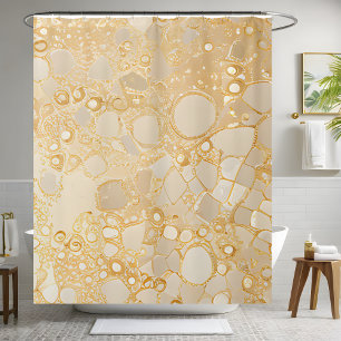 Gold Glitter Sequin Shower Curtain