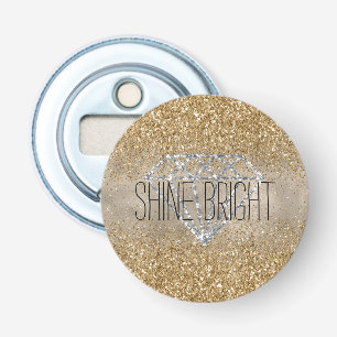 Gold Glitter Silver Diamond Shine Bright Bottle Opener
