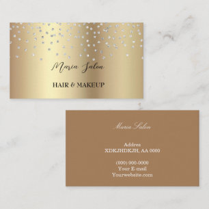 Gold  glitter Silver  watercolor Business Card