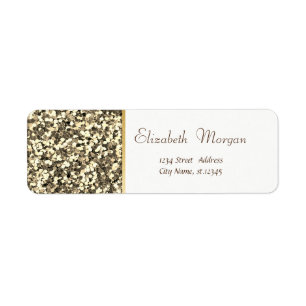 Gold Glitter,  Simple, White