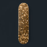 Gold Glitter Skateboard<br><div class="desc">Create your own custom skateboard with your own images and text.</div>