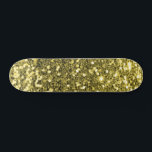 Gold Glitter Skateboard<br><div class="desc">Create your own custom skateboard with your own images and text.</div>