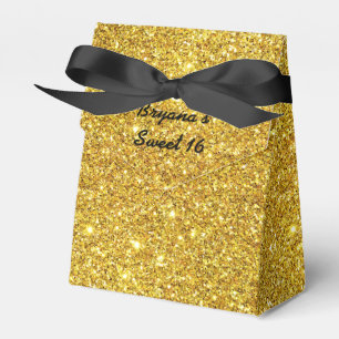 Gold Glitter Sparkle Birthday Party Favour Boxes