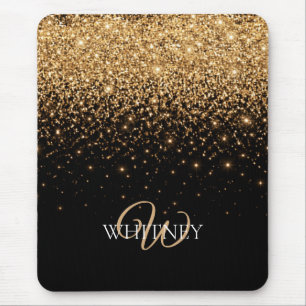 Gold Glitter Sparkle Elegant Luxury Texture        Mouse Pad