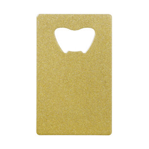 Gold Glitter, Sparkle, Glitter Background Credit Card Bottle Opener