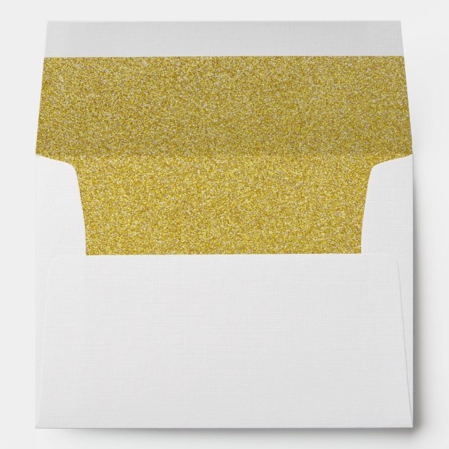 Gold Glitter, Sparkle, Glitter Background Envelope (Back (Bottom))