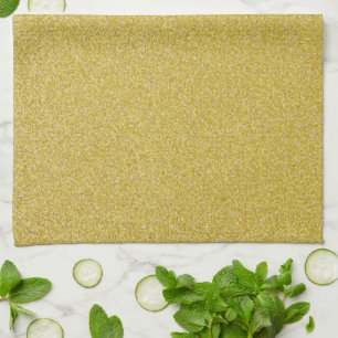 Gold Glitter, Sparkle, Glitter Background Kitchen Towel