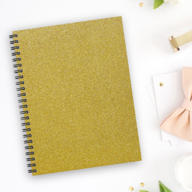 Gold Glitter, Sparkle, Glitter Background Notebook (Creator Uploaded)
