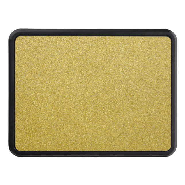 Gold Glitter, Sparkle, Glitter Background Trailer Hitch Cover (Front)