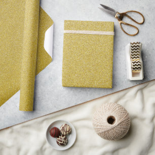 Gold Glitter, Sparkle, Glitter Background Wrapping Paper