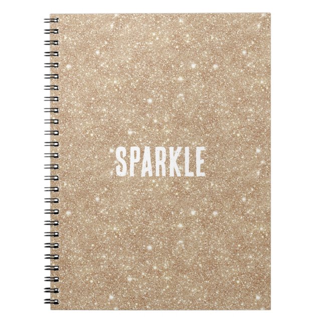 Gold Glitter Sparkle Notebook (Front)