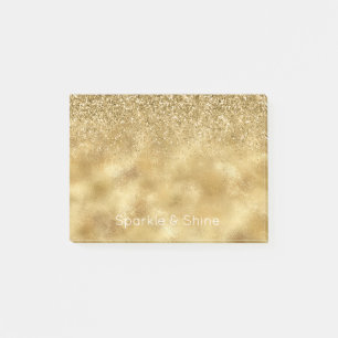 Gold Glitter Sparkle   Post-it Notes