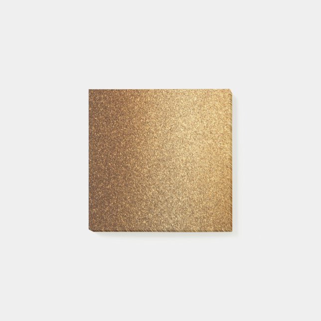 gold glitter sparkle school work post it notes (Front)