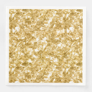 Gold Glitter Sparkle Wedding Reception Party Napkin