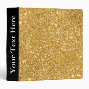 Gold Glitter Sparkles Binder