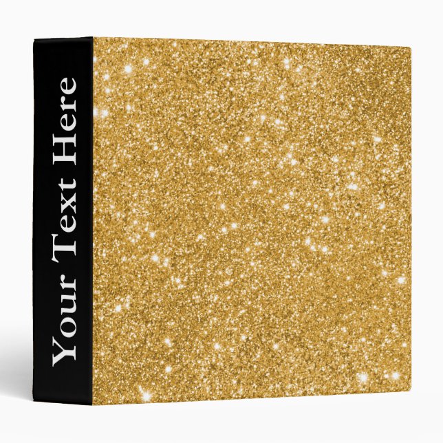 Gold Glitter Sparkles Binder (Front/Spine)