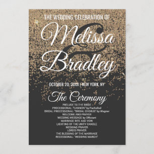 Gold Glitter Sparkles Black Program