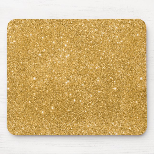 Gold Glitter Sparkles Mouse Pad (Front)