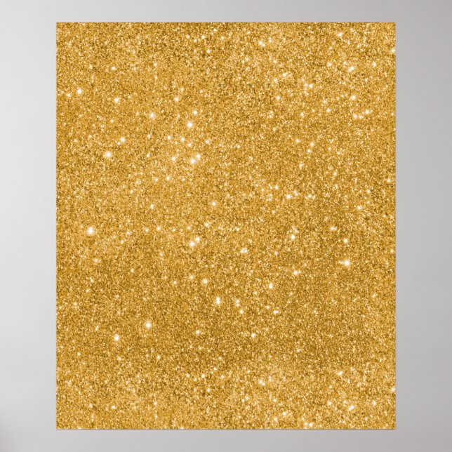 Gold Glitter Sparkles Poster (Front)