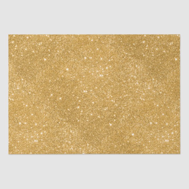 Gold Glitter Sparkles Tissue Paper (Front)