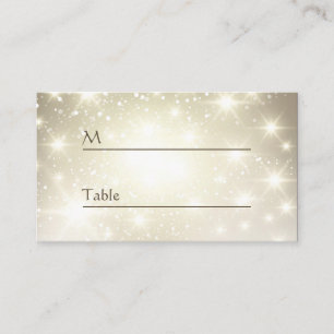 Gold Glitter Sparkles - Wedding Table Place Card
