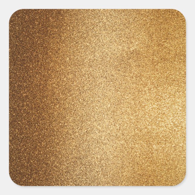 Gold Glitter  Square Sticker (Front)