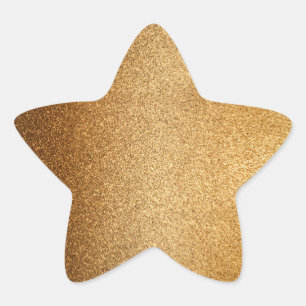 Gold Glitter Star Sticker