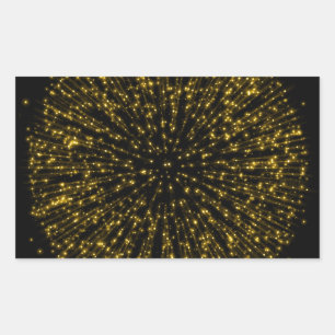 Gold Glitter Starburst Sunburst Firework Sparkle Sticker