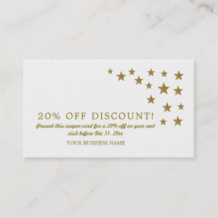 Gold Glitter Stars, Discount Voucher