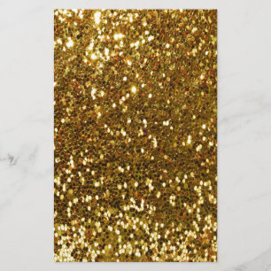 Gold Glitter Stationery