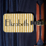 Gold Glitter Stripe Luggage Tag<br><div class="desc">Elegant simulated gold glitter stripes on luggage tags. Customize for yourself or give as a gift.</div>