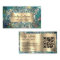 Gold glitter teal opal business card
