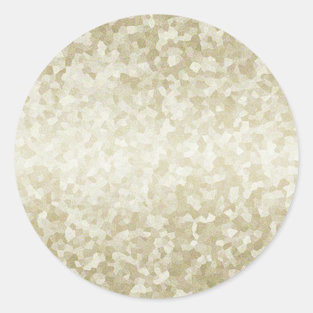 Gold Glitter Template Back Customize Classic Round Sticker (Front)