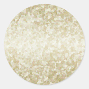 Gold Glitter Template Back Customize Classic Round Sticker