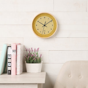Gold glitter texture image background clock
