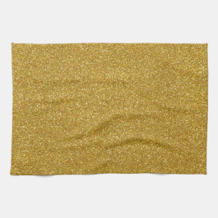 Gold Glitter Texture Kitchen Towel
