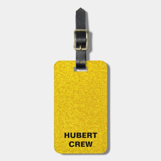 Gold glitter texture luggage tag