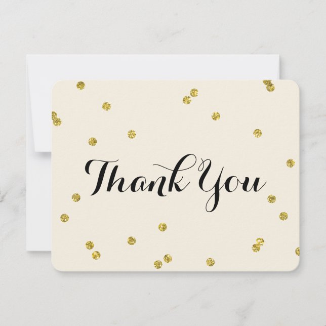 Gold Glitter | Thank You Cards (Front)
