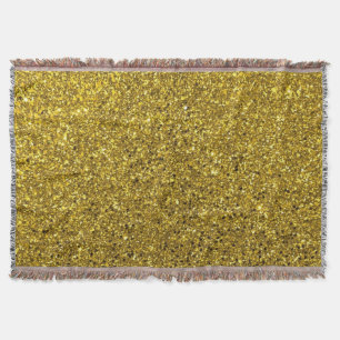 Gold Glitter Throw Blanket