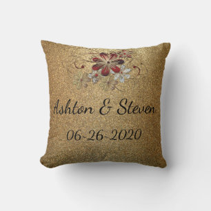 Gold & Glitter Throw Pillow