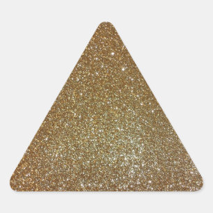 Gold Glitter Triangle Sticker